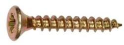 Csavarda süllyesztettfejű faforgácslap csavar, acél, sárga horganyzott, 4x30/18 (10001040003000005002)