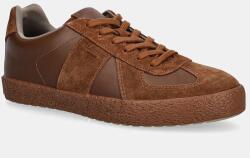 AllSaints bőr sportcipő JAIMEE LOW TOP barna, M052FB - barna Férfi 43