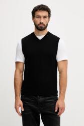 Benetton gyapjú mellény könnyű, fekete, 1002U400L - fekete M