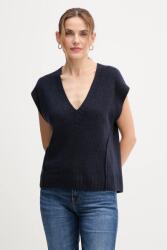 Benetton mellény gyapjúkeverék sötétkék, 126WD4033 - sötétkék S