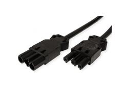 Bachmann Cablu prelungitor GST18-3 pini T-M 1.5m negru Halogen Free, Bachmann 375.0043 (375.0043)