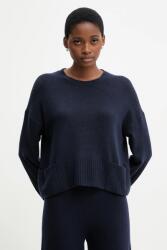 Benetton pulóver gyapjúkeverékből könnyű, sötétkék, 126WD10E4 - sötétkék L