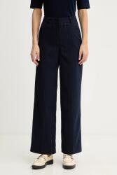 United Colors of Benetton nadrág sötétkék, magas derekú egyenes, 4X8MDF07F - sötétkék 42