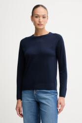 Benetton gyapjú pulóver könnyű, szürke, 11AHD10CV - sötétkék S