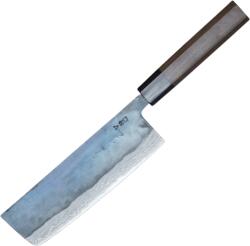 Dellinger Nakiri Knife 170 mm - KIYA Suminagashi Damascus 11 layers