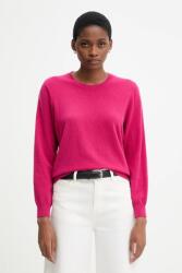 Benetton gyapjú pulóver fekete, 1002D10BG - rózsaszín M