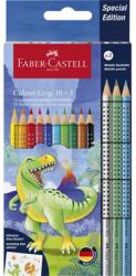 Faber-Castell Színes ceruza készlet, háromszögletű, FABER-CASTELL "Grip Dinoszaurusz" 10+3 különböző szín (201545) - mystock