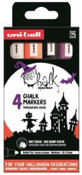 uni Chalk NI PWE-5M Halloween 4db-os folyékony krétafilc készlet (fehér, fekete, fl narancs, lila) (2UPWE5MHALLOWEEN) - tintasziget