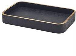 GenWare Tavă de servire, furnir de lemn, dreptunghiulară, neagră, lungime: 230 mm, lățime: 138 mm Tava