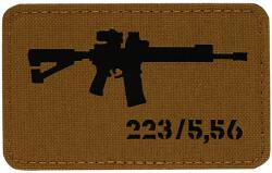 M-Tac Patch - emblemă M-Tac AR-15 223/5, 56 Laser Cut - Coyote/Black