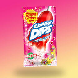 Chupa Chups Crazy Dips talp formájú nyalóka robbanócukorral 14g - delfinbuvar