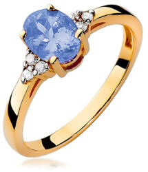 Heratis Forever Arany gyűrű tanzanittal és gyémántokkal Aurea 0.050 ct BSBR037T