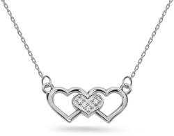 Heratis Forever Fehér arany szívű nyaklánc gyémántokkal BSBR124A