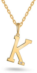 Heratis Forever Arany híresség K betűje gyémánttal, szerencsét jelképezve 0, 010 karát IZBR995KY