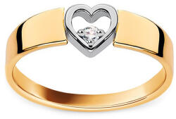 Heratis Forever Arany gyűrű gyémánt szívvel, 14K BSBR009