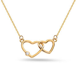 Heratis Forever Gyémántokkal összekapcsolt szívekkel díszített nyaklánc BSBR129