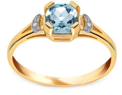 Heratis Forever Topáz gyűrű 1, 10 ct Mya sárga aranyból, 14K BSBR111