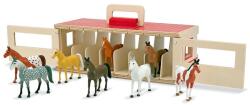 Melissa & Doug Fa istálló 8 ló számára