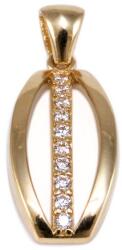 Ékszershop Köves hosszúkás arany medál (1325732)