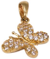 Ékszershop Köves pici pillangó arany medál (1322980)