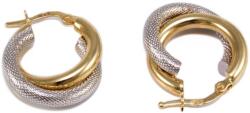 Ékszershop Bicolor matt arany karika fülbevaló (1325738)