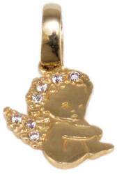 Ékszershop Köves angyalka pici arany medál (1300692)