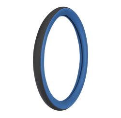  Bőr hatású kormányvédő 44-46cm kék Vajbőr