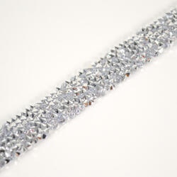 Takoy Felvasalható/ Ragasztható paszomány gyémánt szélessége 15 mm ezüst