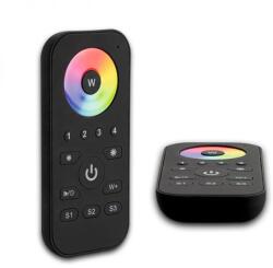 Ledium SysCon 4 zónás RF RGB+W vezeték nélküli LED távvezérlő, memóriával, színtárcsával, fekete (OH9112500)