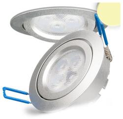 LEDIUM Süllyesztett LED lámpa, ezüst, 8W, 420 lm, 2700K melegfehér, 72°, fényerőszabályozható (OH9112050)