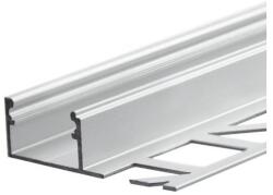 Ledium LED profil hidegburkolat, csempe dekorációhoz, záróprofil, ezüst eloxált alumínium, 2m (OH9113821)
