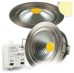 LEDIUM Süllyesztett tükrös COB LED mélysugárzó lámpa, szálcsiszolt nikkel, 5W, 400 lm, 2700K melegfehér, 120° (OH9112032)