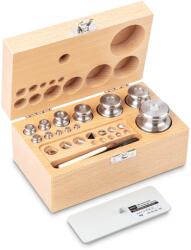 KERN súlykészlet precíziós mérlegekhez 1 mg - 500 g fa dobozban, OIML F2 súlyosztály (333-05)