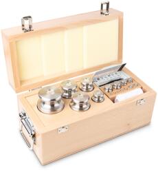 KERN súlykészlet precíziós mérlegekhez 1 mg - 5 kg fa dobozban, OIML F2 súlyosztály (333-08)