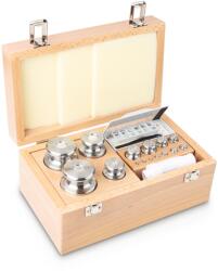 KERN súlykészlet precíziós mérlegekhez 1 mg - 2 kg fa dobozban, OIML F2 súlyosztály (333-07)