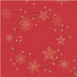  Dunilin szalvéta textilhatású Star Shine Red 45 db/cs