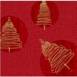  Dunisoft Elegant Trees textilhatású karácsonyi szalvéta, 40*40, 60db