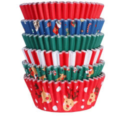 PME fóliával bélelt muffin pohár, Télapó mix, 100db