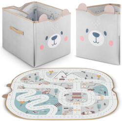 Nukido Játékkonténer és szőnyeg Nukido szürke (740801)