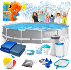 Intex Keretes kerti medence 366 x 76 cm 16 az 1-ben INTEX 26712 + buborékgép INGYEN (26712-M)