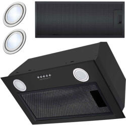Berdsen Beépíthető páraelszívó 120 W , 380 m3/h , 60 cm , 2X2W Led , fekete Berdsen (3137)