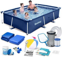 Bestway Keretes kerti medence 259x170x61 cm 15 az 1-ben készlet Bestway 56403N (56403N-15W1)