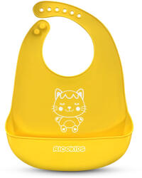 RicoKids sárga szilikon etető előke (700390)