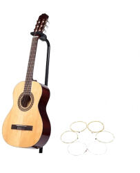 DEPOX Chitara clasica din lemn 95 cm, DEPOX®, set de corzi incluse, clasic natur (F79 + F66)