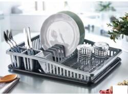 Dünya Plastik Edényszárító + tálca 29, 6×38, 6×8, 0 cm - kicsi