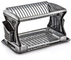 Dünya Plastik Edényszárító emeletes 47×30, 2×27 cm Szín: Szürke