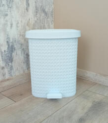 Elif Plastic pedalos-szemetes-8l-kotott-mintas Szín: Fehér