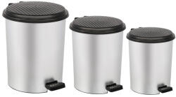 Elif Plastic pedalos-szemetes-szett-6-11-20l-muanyag-metal-szinu