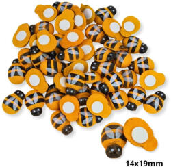 Fa méhecske dekor öntapadós 14x19mm 50db/cs