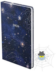 TopTimer Határidőnapló TOPTIMER Joy J018 A/5 heti fehér lapos keskenyített Galaxis metál 2026